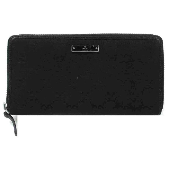 Auth Gucci Zippy Wallet Black Canvas #7106G90 - Picture 6 of 14